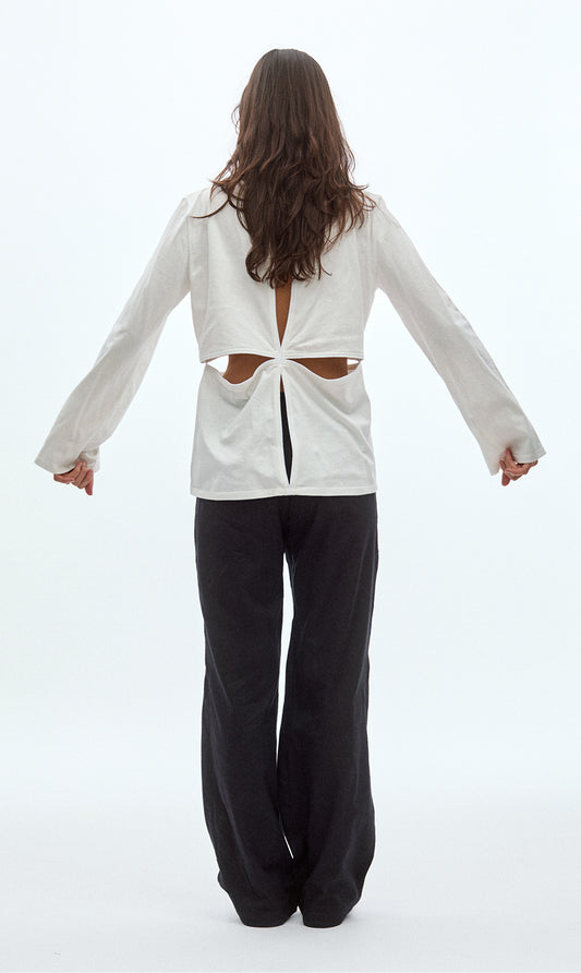 SLIT TEE LONG SLEEVE (UNDYED)