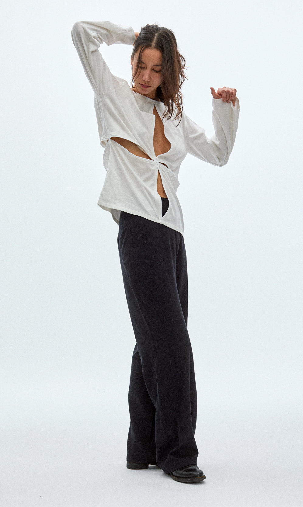 SLIT TEE LONG SLEEVE (UNDYED)