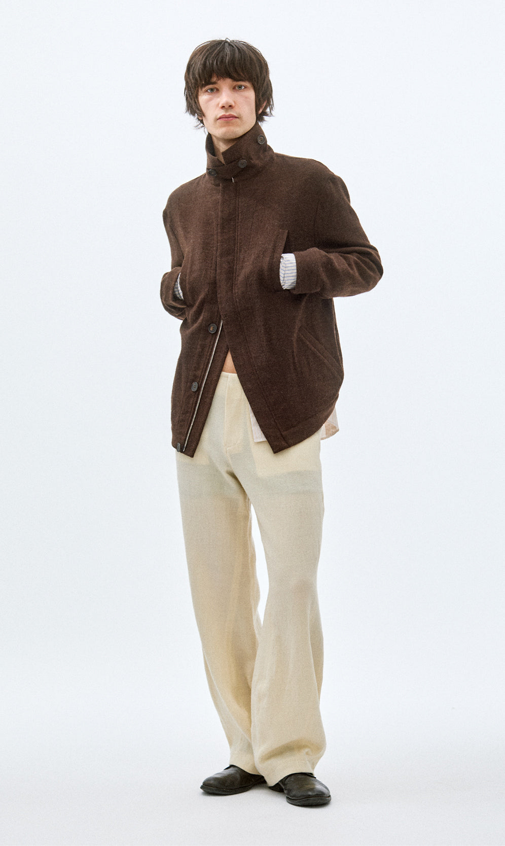 CURVED TROUSERS (UNDYED)